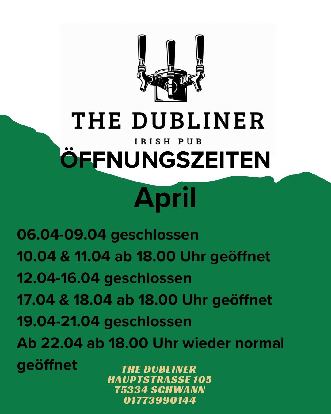 Öffnungszeiten im April 2026